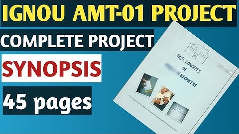 IGNOU || AMT-01 || PROJECT REPORT || IGNOU AMT-01 PROJECT |  (Primary Teaching in Mathematics)