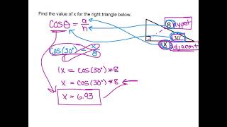 Alg2 Ch9V2 - I can use trigonometry to find the missing side length of a right triangle.