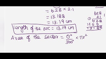 FOR THE SECTORS WITH GIVEN MEASURES,FIND THE LENGTH OF THE ARC,AREA AND PERIMETER (π=3.14) | VIII