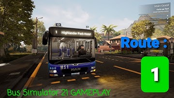 Bus simulator 21 PS4 Gameplay :  MAN A47 MS1 on Route 1
