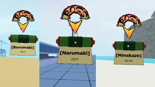 All Narumaki Bridge bosses locations (Roblox-Shindo Life)