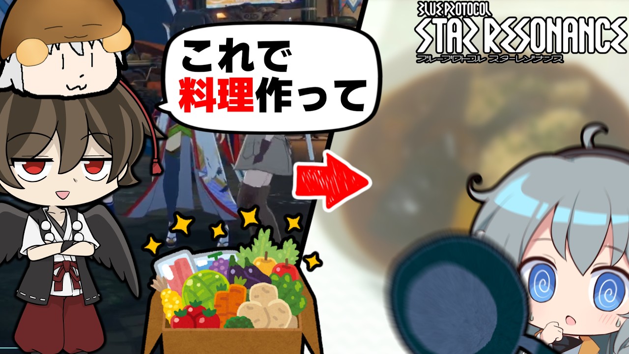 【ゆっくり実況】ゆっくり実況者から送られてきた食材のみで、ブループロトコルスターレゾナンスの料理を1品作れ!
