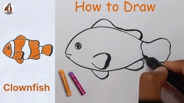 How To Draw A Clownfish / Easy Step by Step Clownfish Drawing