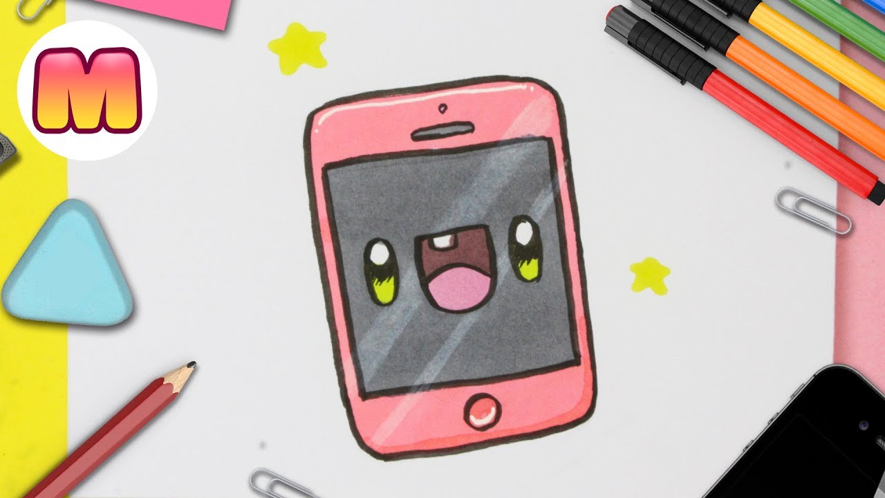 Como dibujar un CELULAR KAWAII ð FACIL ð Como dibujar kawaii - YouTube