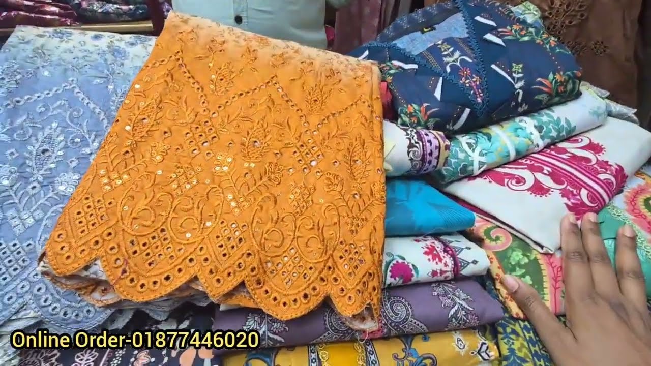 এক হাজার ৯০ টাকা থেকে শুরু প্রিমিয়াম কোয়ালিটির জমজম ফেস কটন মার্শালের অরিজিনাল কটন থ্রি পিস 