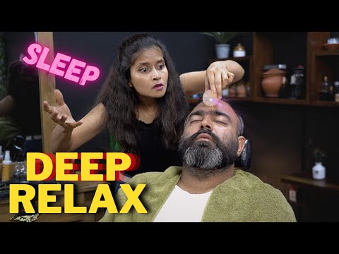 How To Reduce Stress, Asmr Head Massage, Cosmic barber Indian ASMR Sleep