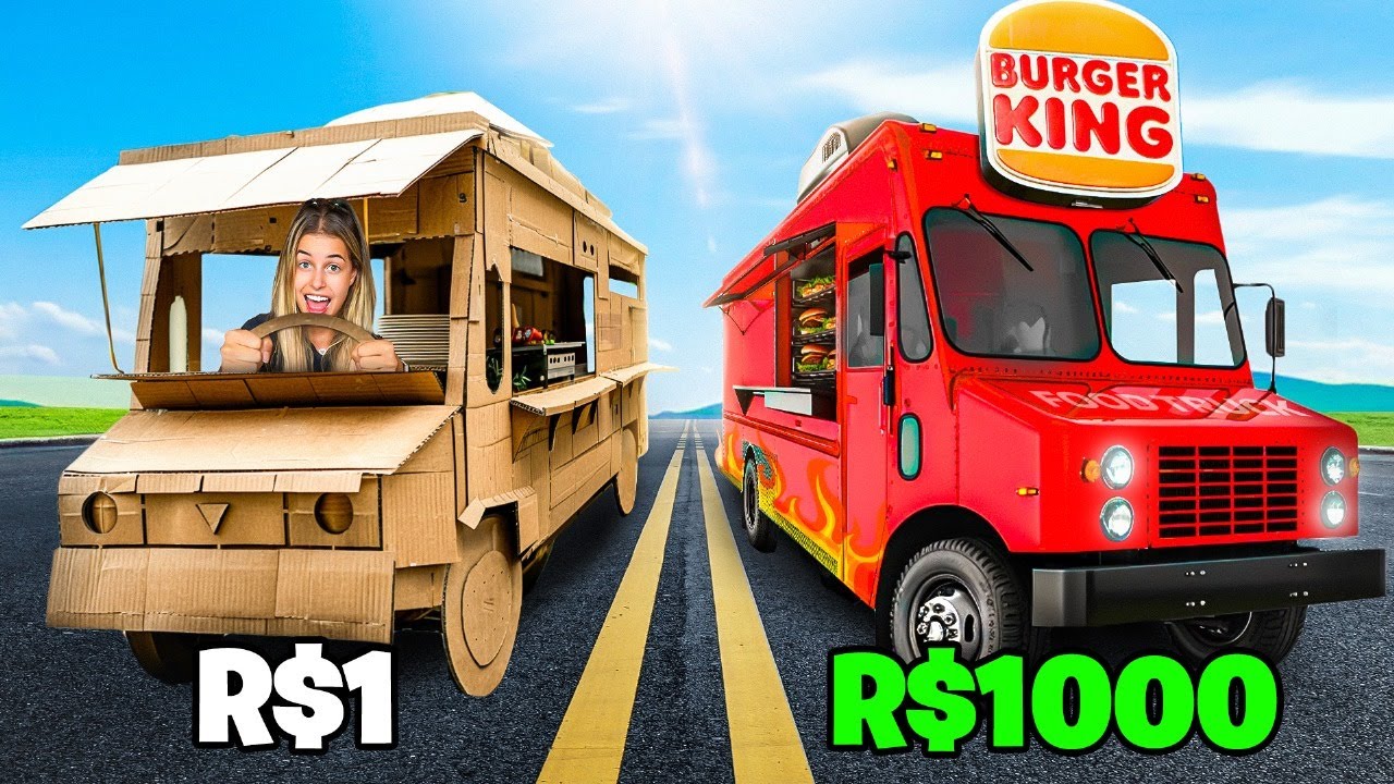 Testei food truck de R$100, R$1.000 e R$10.000 — só um valia o preço!!