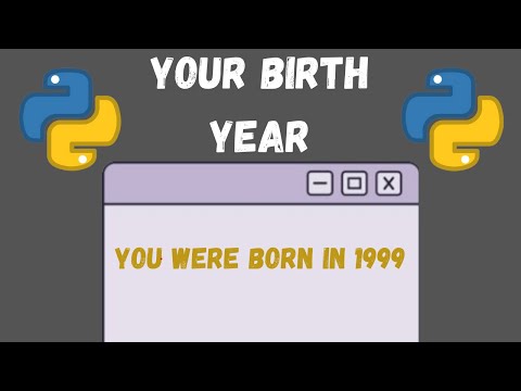 how to make birth year calculator using python|step by step tutorial