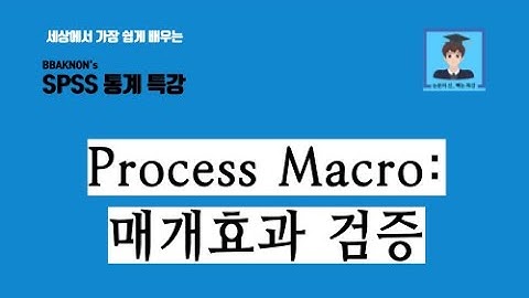 SPSS Process Macro model 4번을 적용한 매개효과 검증 / 논문의 신 빡논 / 통계 분석 특강