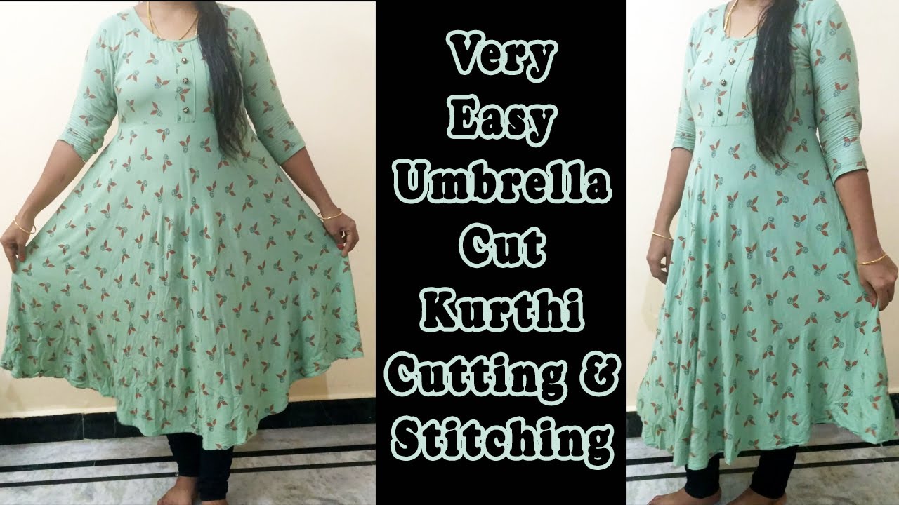 Umbrella Frock/Dress Cutting and Stitching Step by Step for 7-8 year -  YouTube