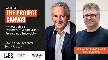 The Project Canvas A New and Simple Framework to Manage your Projects.  Antonio Nieto-Rodriguez