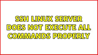 SSH Linux server does not execute all commands properly