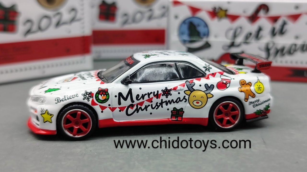 Liberando Mini GT Skyline Merry Christmas 2022, edición limitada