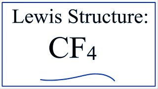 How To Draw The Lewis Structure For Cf4 Carbon Tetrafluoride Youtube