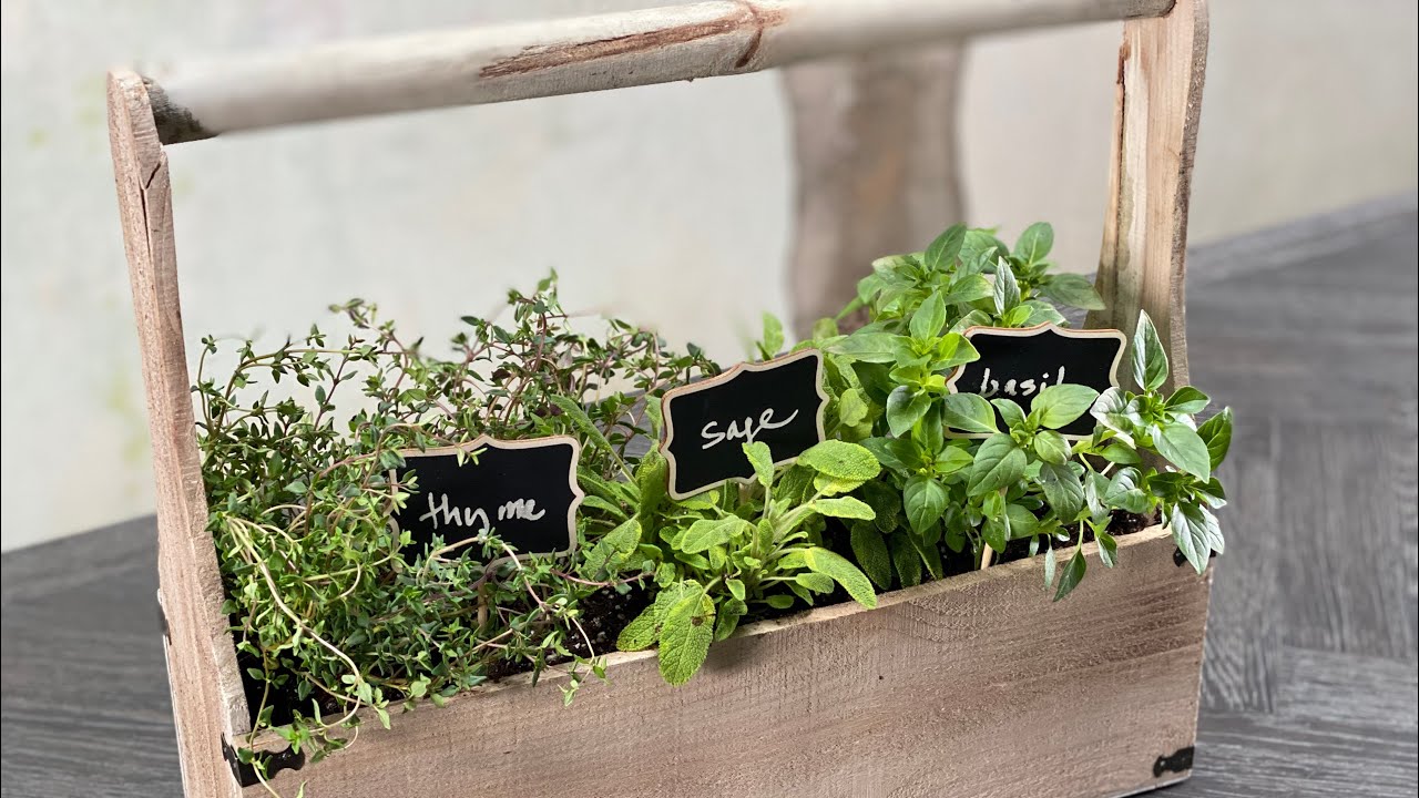 Indoor herb garden (DIY) - YouTube