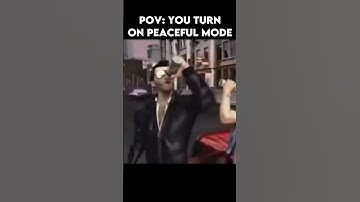 POV:You Turn On Peaceful Mode #minecraft #roadto1k #funny #shorts