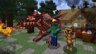 Minecraft Mc Naveed And Mark Friendly Zombie Tame Dragons Breed Dragons And Make Baby Mobs