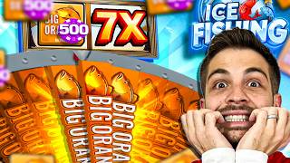 I HIT 7X TOP SLOT BIG ORANGE ON ICE FISHING!!! screenshot 5