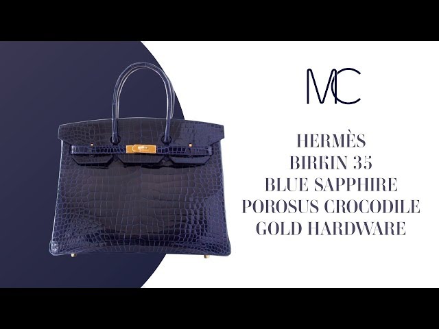 Hermes Hac 50 Birkin Croco Porosus Crocodile Gold Bag New Full