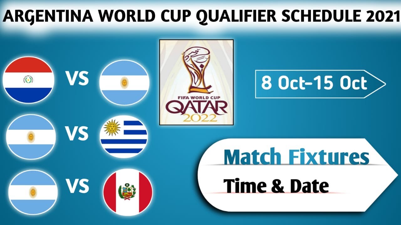 Argentina Match Schedule 2021 World Cup qualifiers 2021 Schedule 8-15 Oct Fixtures Argentina