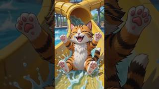 🐱🐶🏊 Cat & Dog Splashing Fun at #CartoonCatWater Park!#CatAndDog#WaterPark#CartoonDog#FunnyAnimals