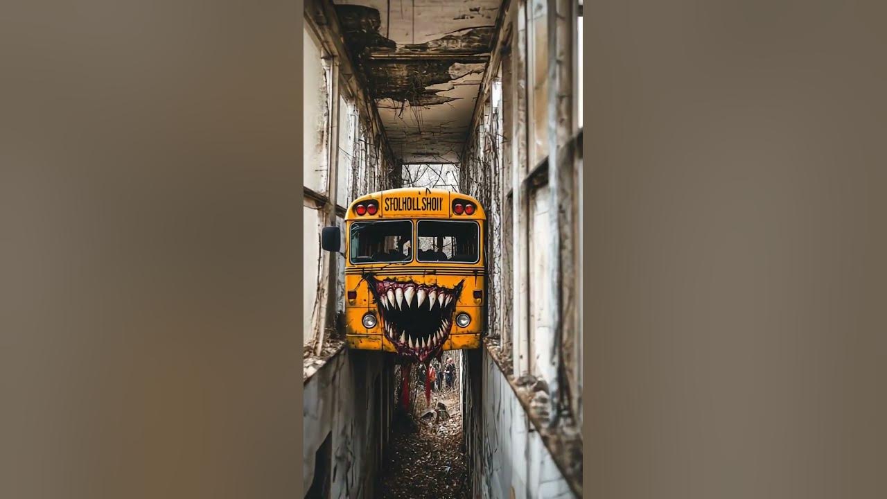 EVIL SCHOOL BUS EATER IS HERE 🤯 #schoolbus #scary #spooky