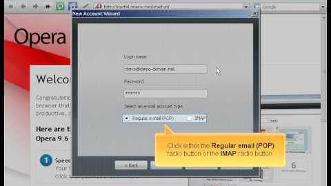 Adding Email accounts in Opera