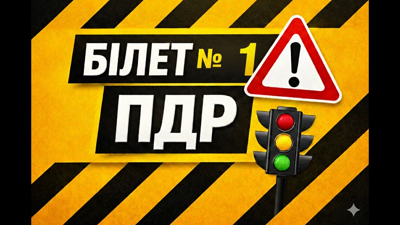 1 Білет |  ПДР Україна 2026 — Повний розбір тесту: Регулювальник, Перехрестя, Велосипедисти