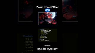Create Amazing Zoom Hover Effect #frontend #html #css #coding