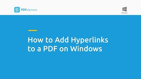 How to Add Hyperlinks to a PDF on Windows