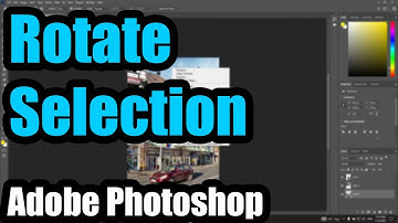 How to rotate a selection (Photoshop, right-click, Transform selection)