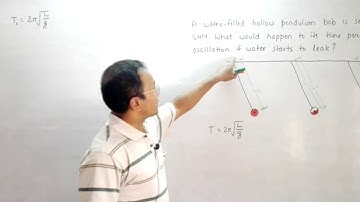 Water leaking out of a hollow pendulum