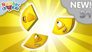 Let's Learn About Fractions! 🔢 | Learn to Count for Kids | Number Cartoon | Numberbolcks