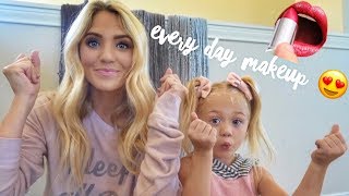 MY EVERY DAY MAKEUP ROUTINE! (WITH TINY CUTE ASSISTANT!)