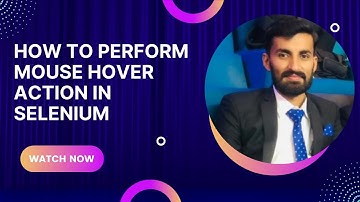 Selenium with python | how to handle mouse hover action | learn python | mouse hover action