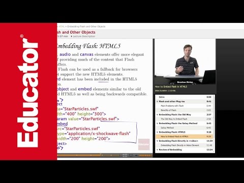 HTML: Embedding Flash in HTML5