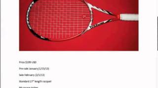 NEW 2013 WILSON RACQUET INFORMATION TENNIS STEAM 99S