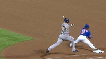 COL@NYM: Mets turn two on sacrifice bunt attempt