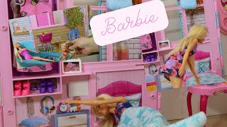 Barbie morning routine, pool in the dreamhause