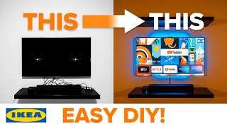 EASY DIY: IKEA Floating Shelf to Hide Cables