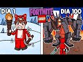 🧱Sobreviví 100 DÍAS en LEGO FORTNITE con CONDICIONES EXTREMAS!😱