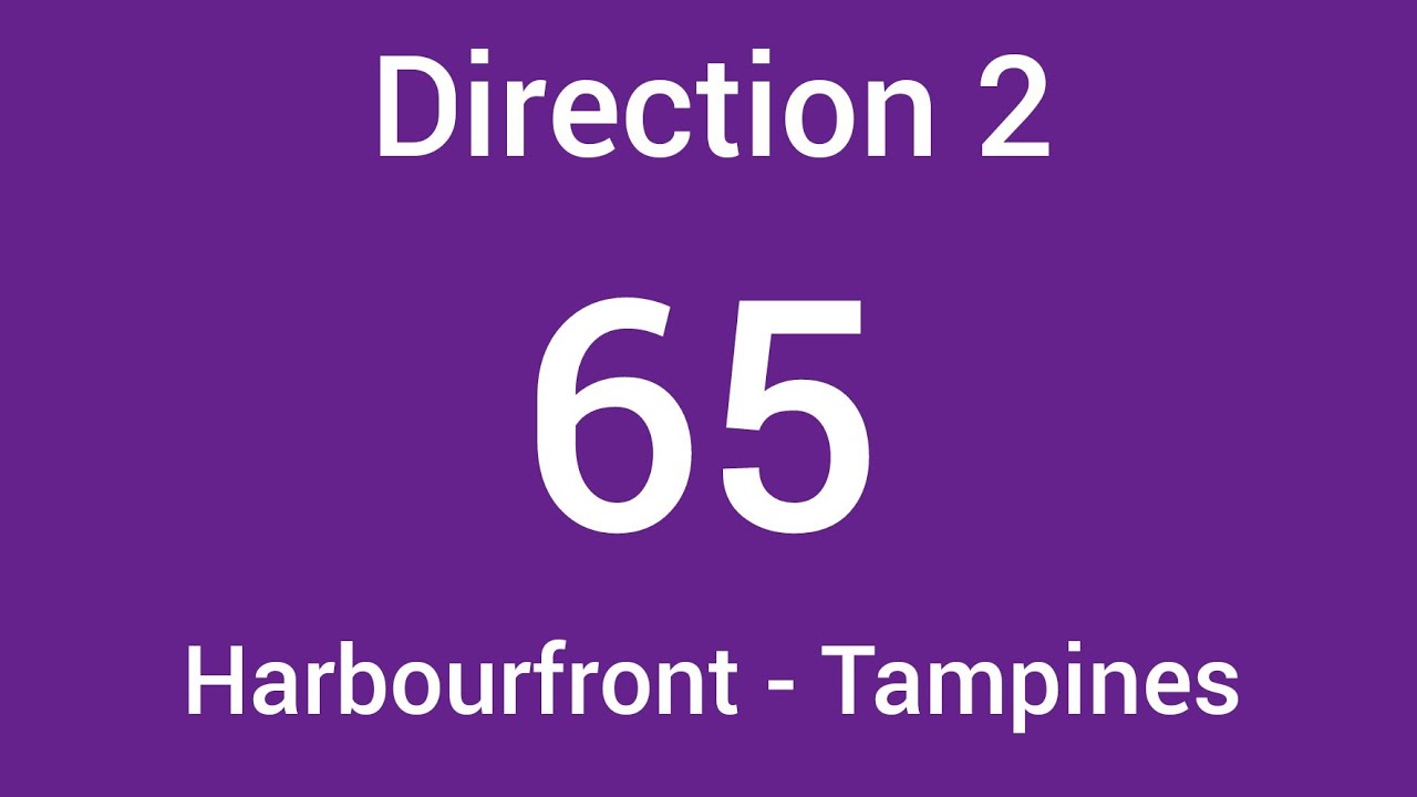 SBS Transit Bus 65 Hyperlapse Direction 2 (Harbourfront - Tampines)