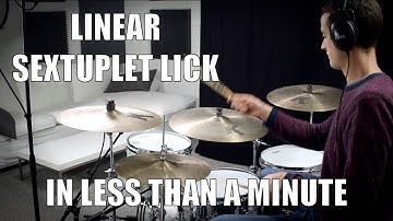 Linear Sextuplet Lick in less than a Minute - Daily Drum Lesson