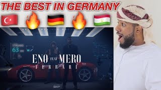 ARAB REACTION TO GERMAN RAP BY ENO feat. MERO - Ferrari **LEGENDARRY**