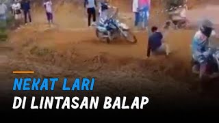 Jangan Ditiru, Lengah di Lintasan Balap sampai Ketabrak Pembalap