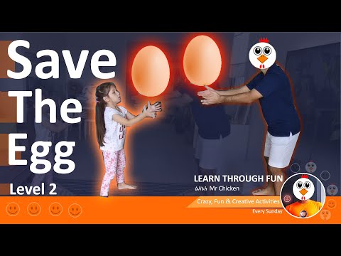 Fun Games Activities for Kids Children at Home Indoor - SAVE THE EGG -  Level 2 with #MrChicken