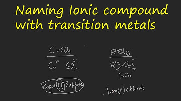 How to name Ionic compounds with transition metals