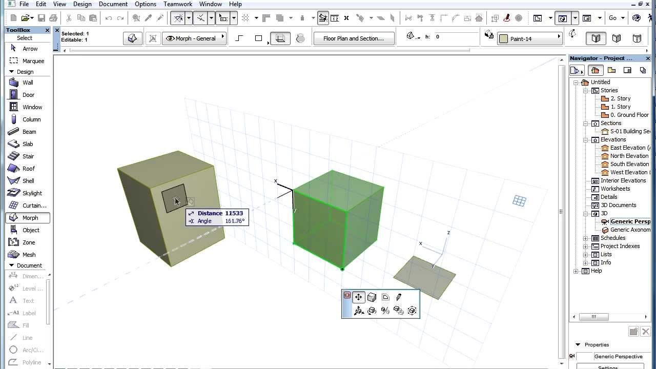 architecture 101 izle 3D Interactions in ARCHICAD - Working With the 3D Editing Plane - 2