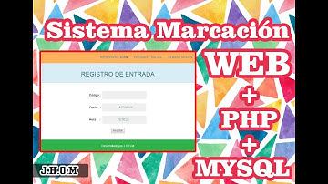 SISTEMA WEB DE ASISTENCIA en PHP MySQL