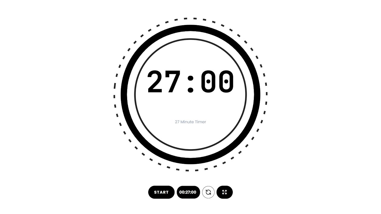 27 Minute Timer - Traditional Clock - YouTube